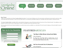 Tablet Screenshot of greenfundingonline.com